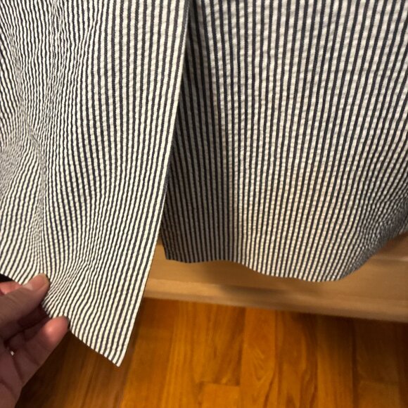 Tory Burch Women's Blue White Striped Blazer XL - Picture 7 of 9